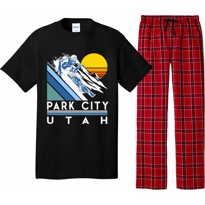 Park City Utah Retro Ski Pajama Set