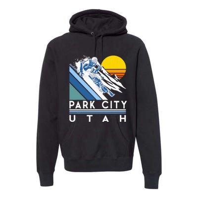 Park City Utah Retro Ski Premium Hoodie