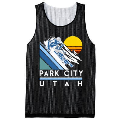 Park City Utah Retro Ski Mesh Reversible Basketball Jersey Tank