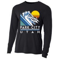 Park City Utah Retro Ski Cooling Performance Long Sleeve Crew