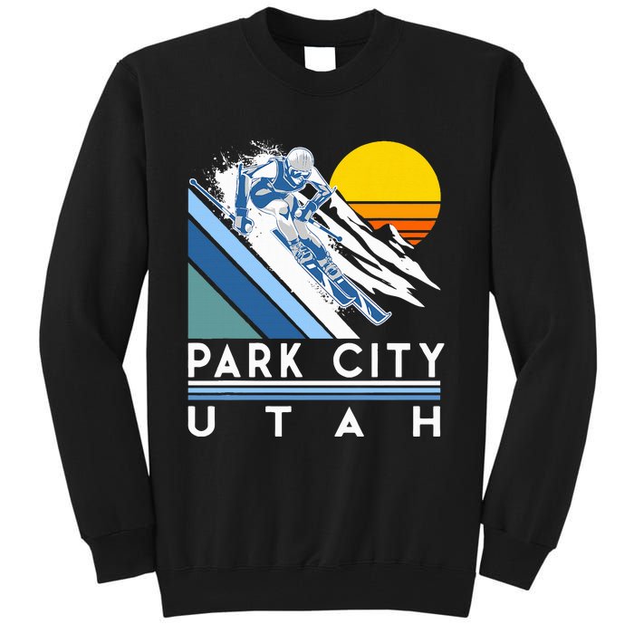 Park City Utah Retro Ski Tall Sweatshirt