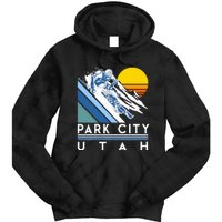 Park City Utah Retro Ski Tie Dye Hoodie