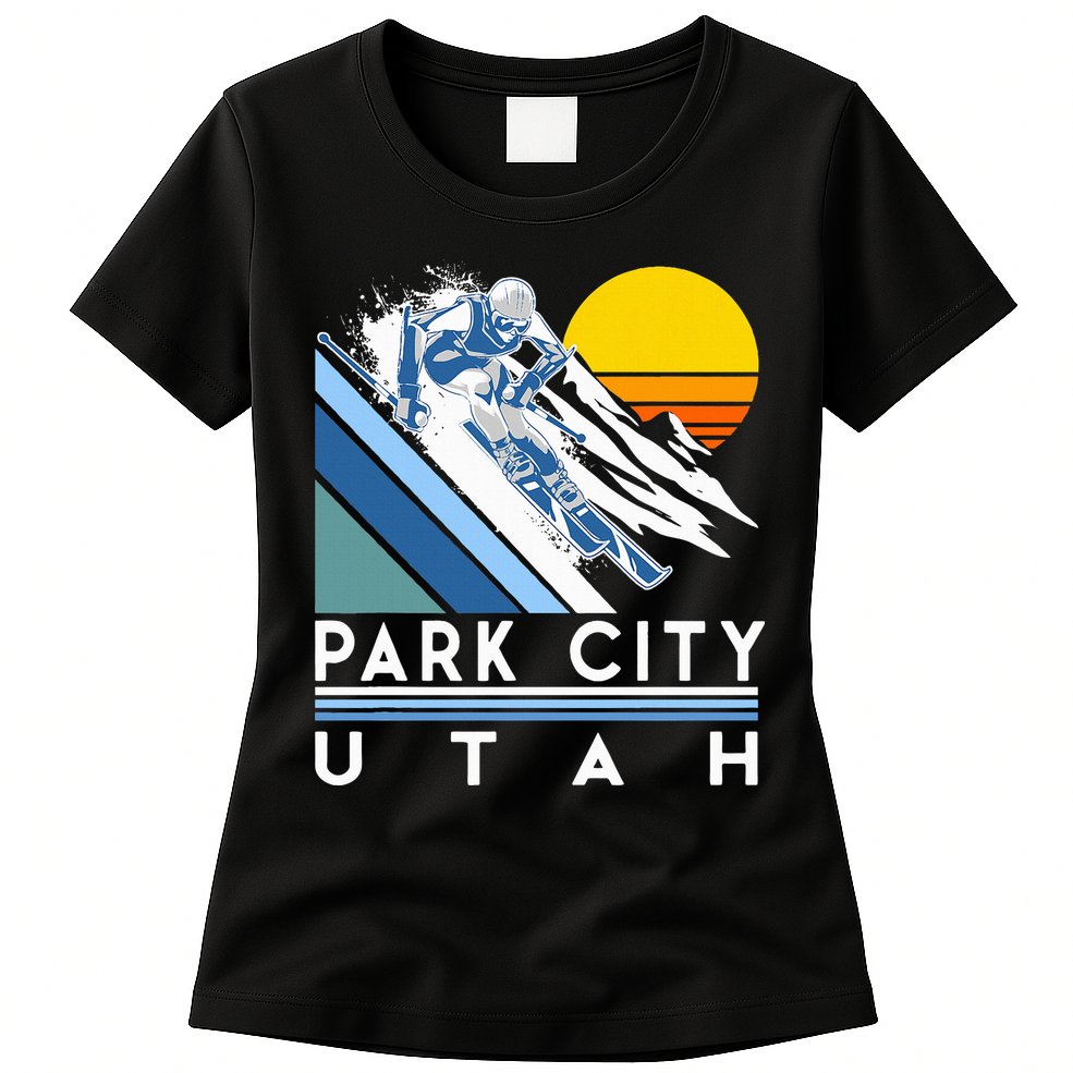 Park City Utah Retro Ski Womens T-Shirt