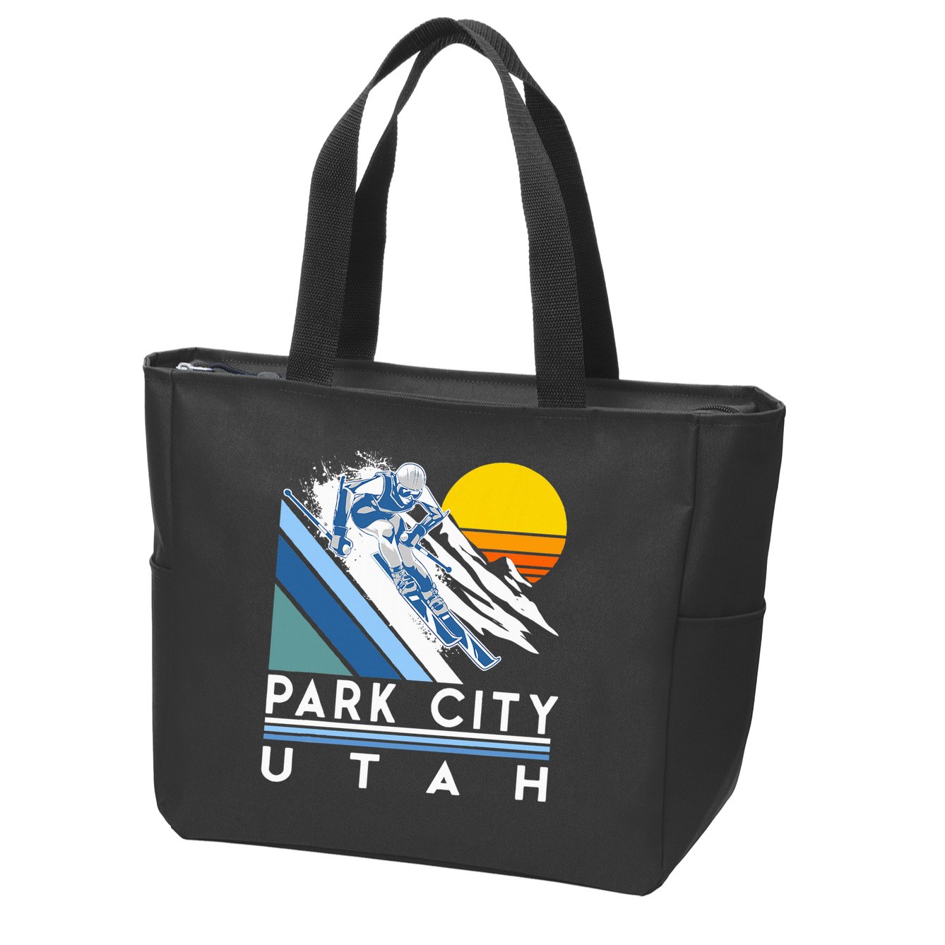 Park City Utah Retro Ski Zip Tote Bag