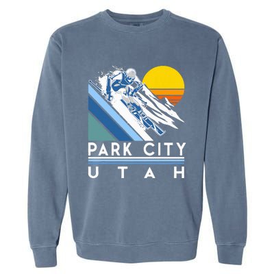 Park City Utah Retro Ski Garment-Dyed Sweatshirt