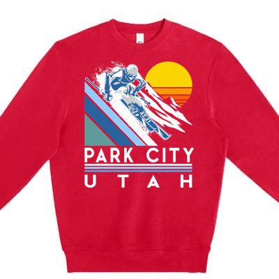 Park City Utah Retro Ski Premium Crewneck Sweatshirt