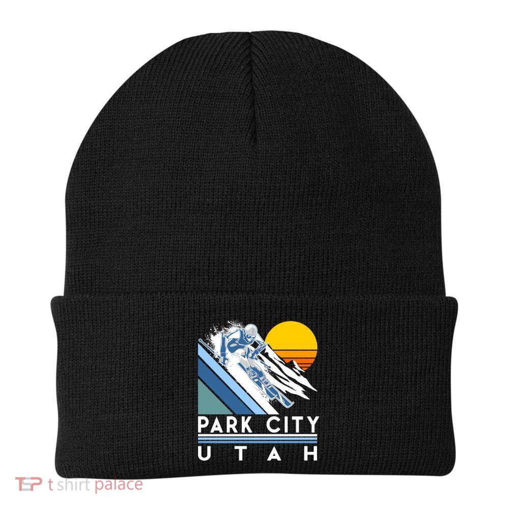 Park City Utah Retro Ski Cute Gift Beanie