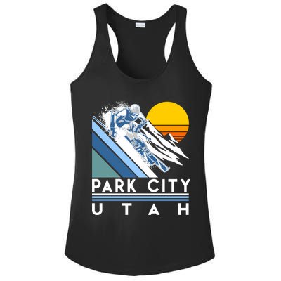 Park City Utah Retro Ski Cute Gift Ladies PosiCharge Competitor Racerback Tank