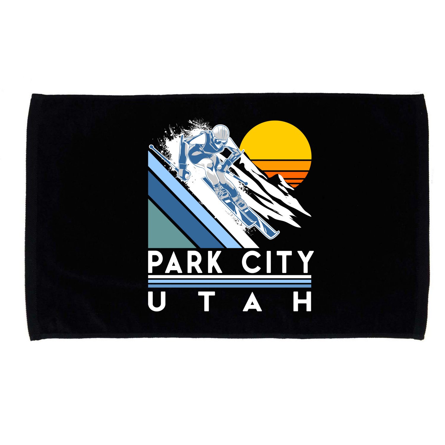Park City Utah Retro Ski Cute Gift Microfiber Hand Towel