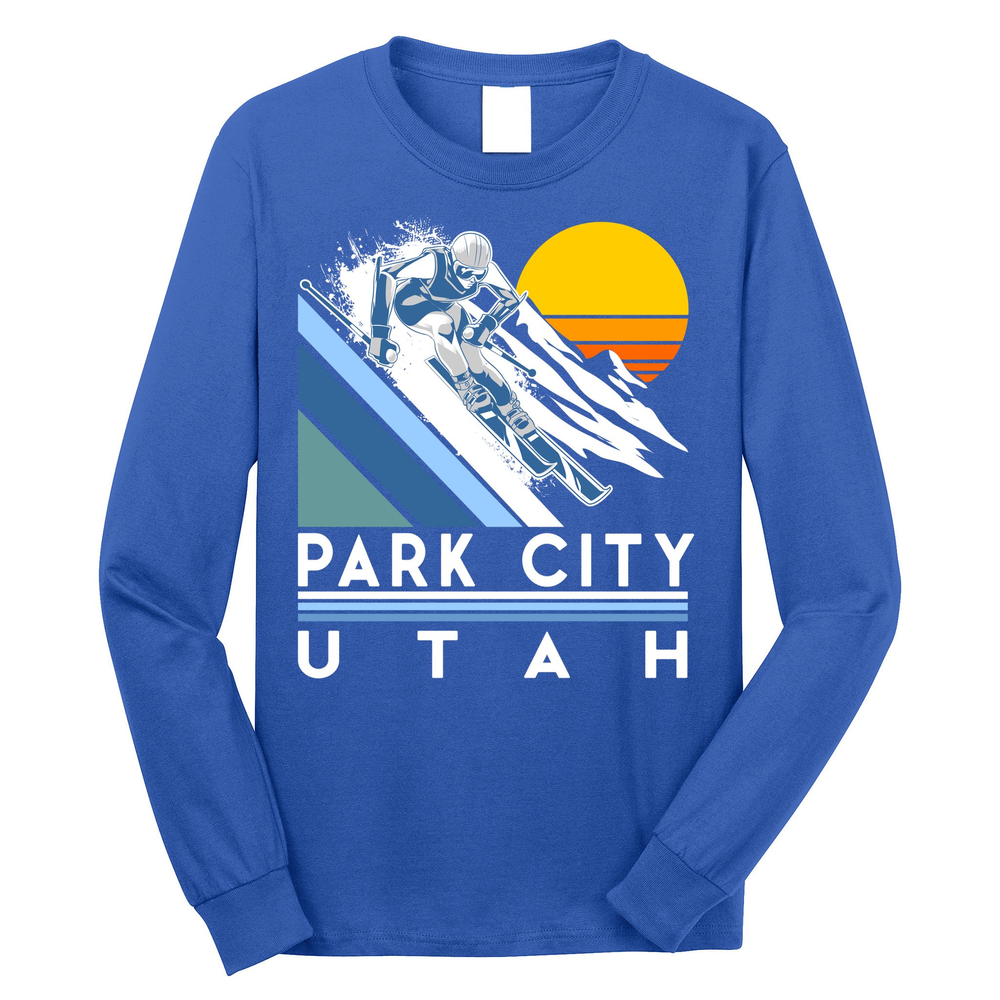 Park City Utah Retro Ski Cute Gift Long Sleeve Shirt