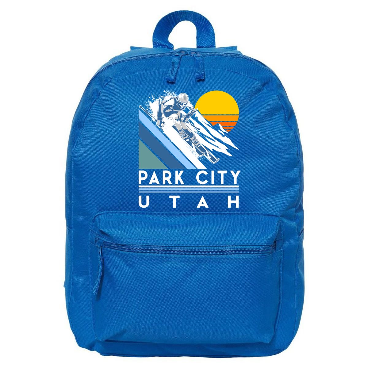 Park City Utah Retro Ski Cute Gift 16 in Basic Backpack