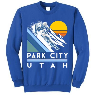 Park City Utah Retro Ski Cute Gift Tall Sweatshirt