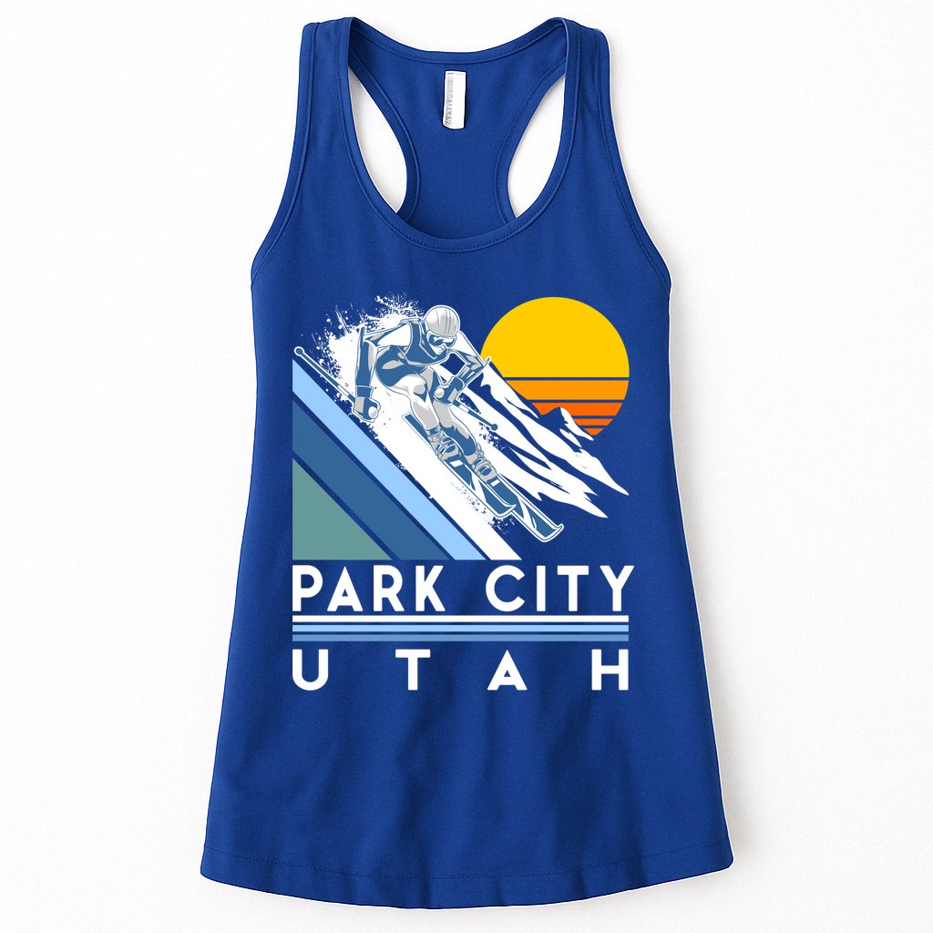 Park City Utah Retro Ski Cute Gift Womens Tank Top