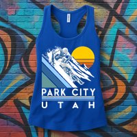 Park City Utah Retro Ski Cute Gift Womens Tank Top