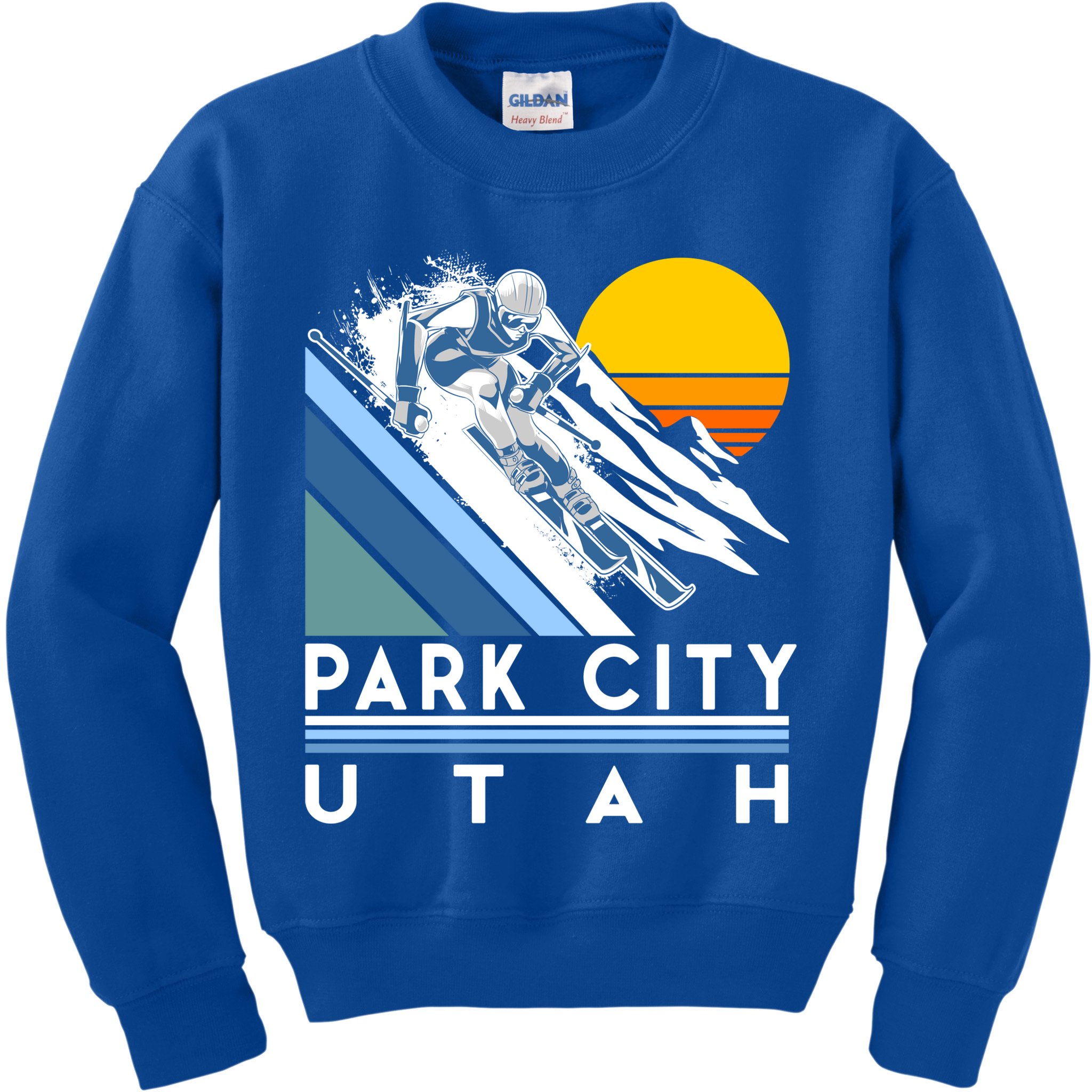 Park City Utah Retro Ski Cute Gift Kids Sweatshirt