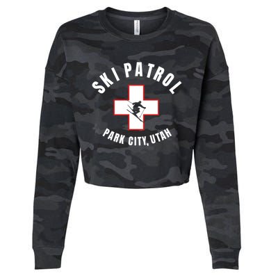 Park City Utah Ski Patrol Gift Cropped Pullover Crew