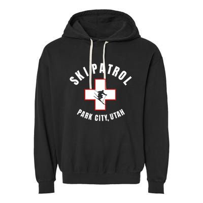 Park City Utah Ski Patrol Gift Garment-Dyed Fleece Hoodie