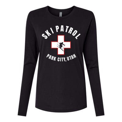 Park City Utah Ski Patrol Gift Womens Cotton Relaxed Long Sleeve T-Shirt