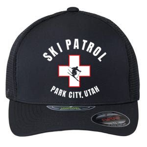 Park City Utah Ski Patrol Gift Flexfit Unipanel Trucker Cap