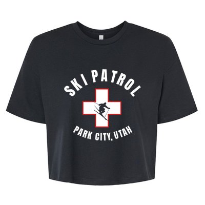 Park City Utah Ski Patrol Gift Bella+Canvas Jersey Crop Tee