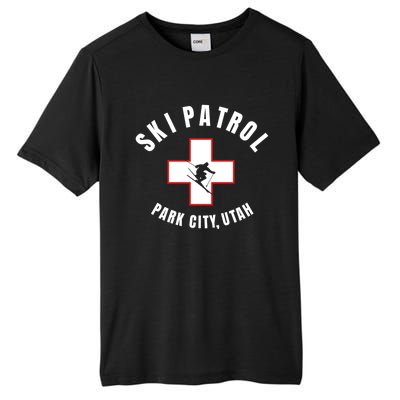 Park City Utah Ski Patrol Gift Tall Fusion ChromaSoft Performance T-Shirt