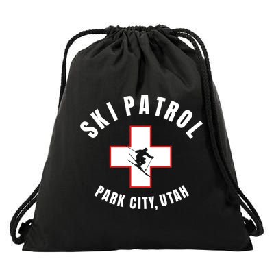 Park City Utah Ski Patrol Gift Drawstring Bag