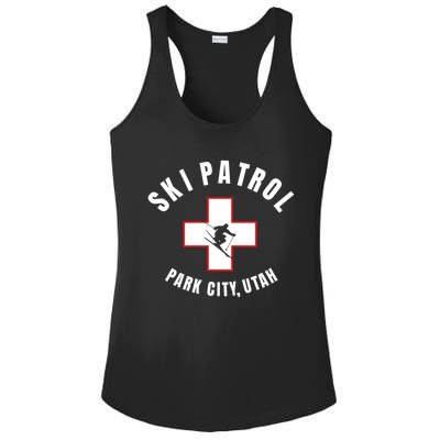 Park City Utah Ski Patrol Gift Ladies PosiCharge Competitor Racerback Tank