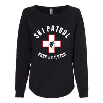 Park City Utah Ski Patrol Gift Womens California Wash Sweatshirt