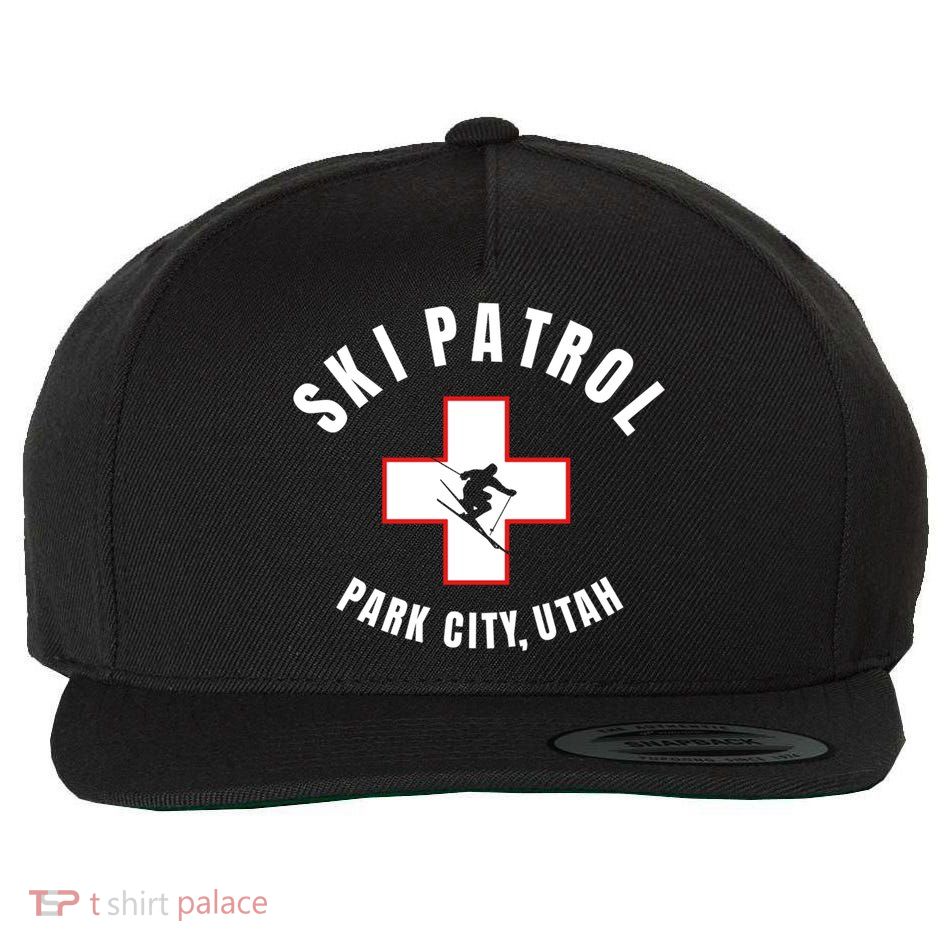 Park City Utah Ski Patrol Gift Wool Snapback Cap