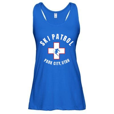 Park City Utah Ski Patrol Gift Ladies Essential Flowy Tank