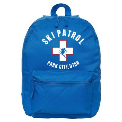 Park City Utah Ski Patrol Gift 16 in Basic Backpack