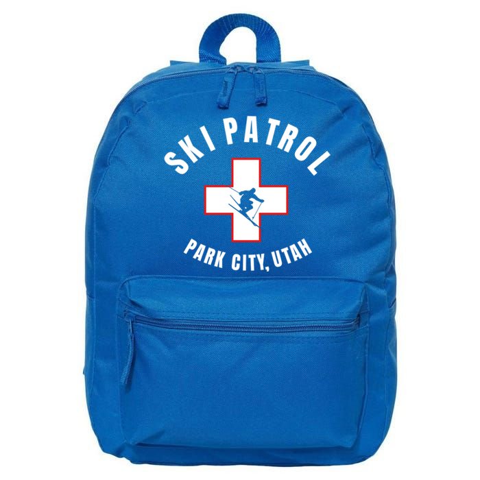 Park City Utah Ski Patrol Gift 16 in Basic Backpack