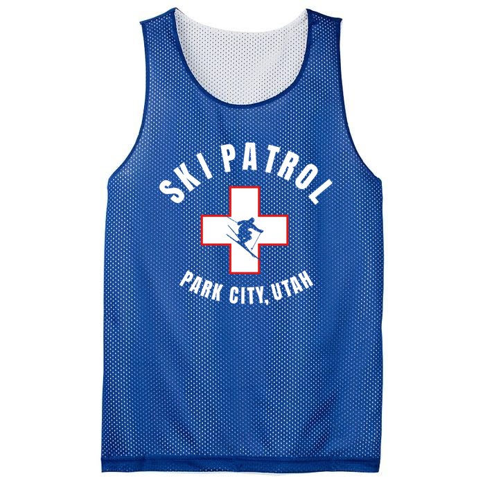 Park City Utah Ski Patrol Gift Mesh Reversible Basketball Jersey Tank