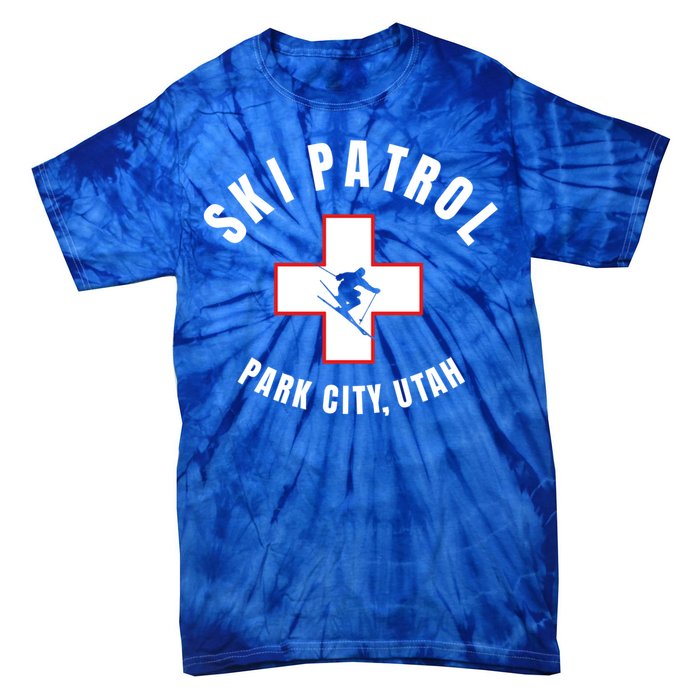 Park City Utah Ski Patrol Gift Tie-Dye T-Shirt