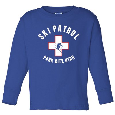 Park City Utah Ski Patrol Gift Toddler Long Sleeve Shirt