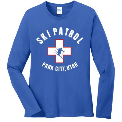 Park City Utah Ski Patrol Gift Ladies Long Sleeve Shirt