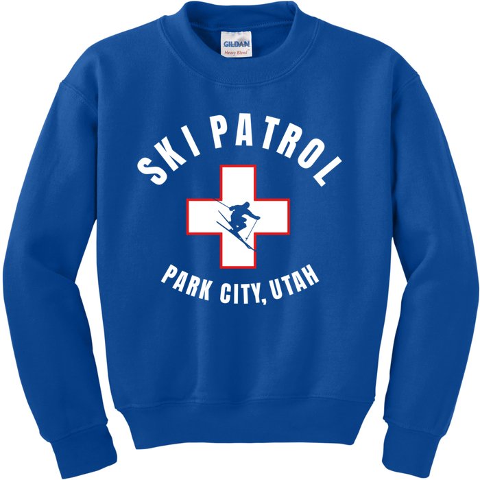 Park City Utah Ski Patrol Gift Kids Sweatshirt