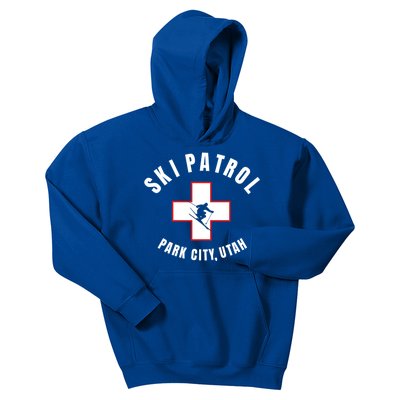 Park City Utah Ski Patrol Gift Kids Hoodie