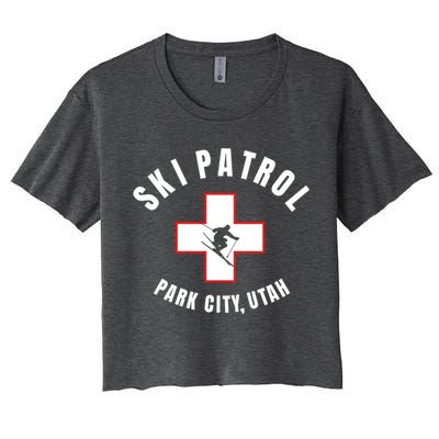 Park City Utah Ski Patrol Gift Women's Crop Top Tee