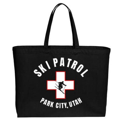 Park City Utah Ski Patrol Gift Cotton Canvas Jumbo Tote