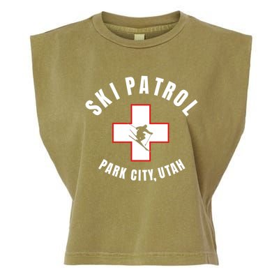 Park City Utah Ski Patrol Gift Garment-Dyed Women's Muscle Tee