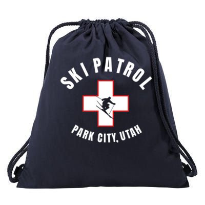 Park City Utah Ski Patrol Gift Drawstring Bag