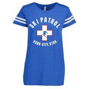 Park City Utah Ski Patrol Gift Enza Ladies Jersey Football T-Shirt