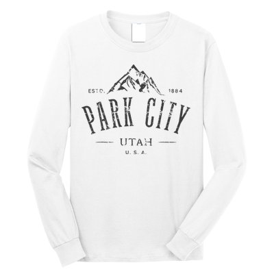 Park City Utah Awesome Mountain Design Souvenir Long Sleeve Shirt