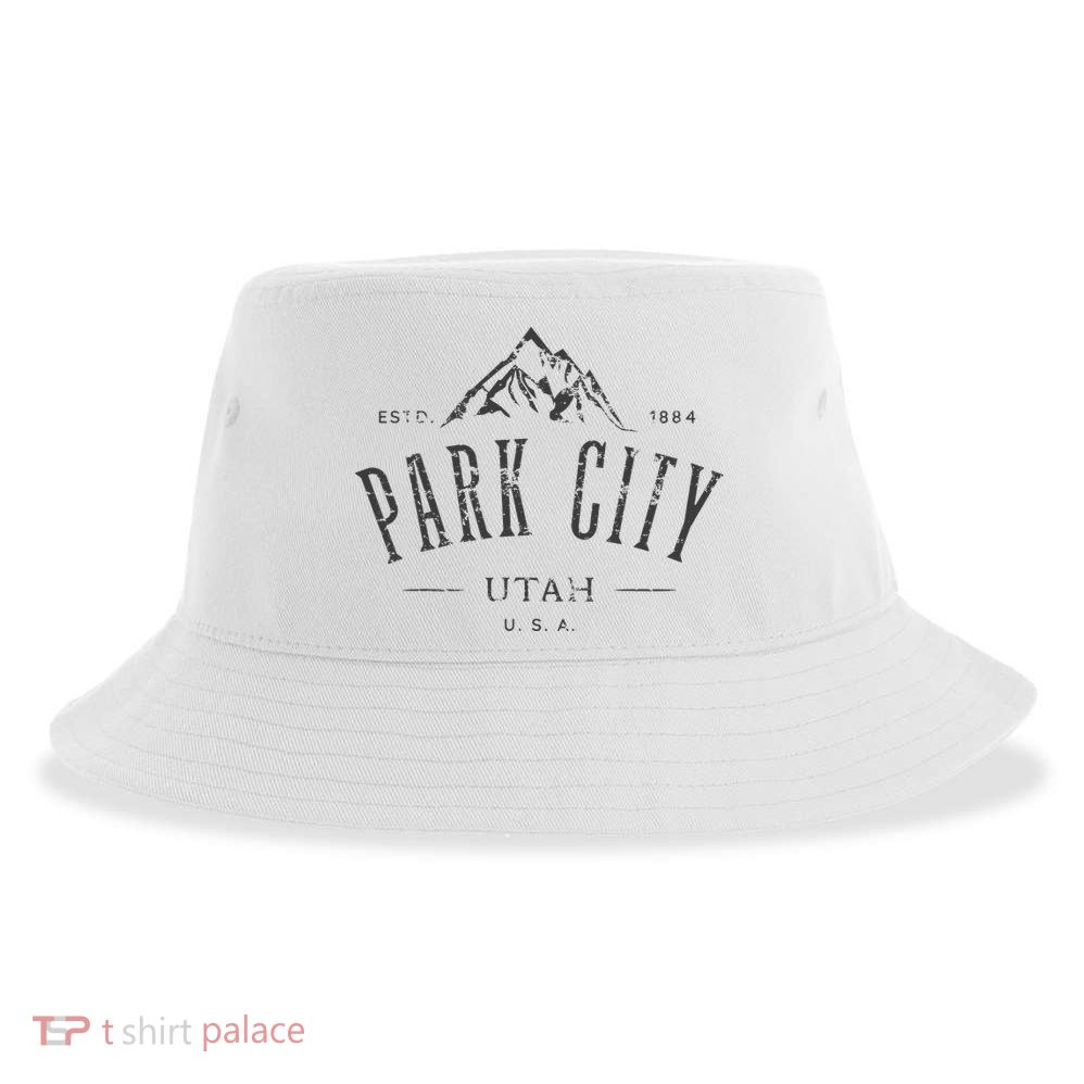 Park City Utah Awesome Mountain Design Souvenir Sustainable Bucket Hat