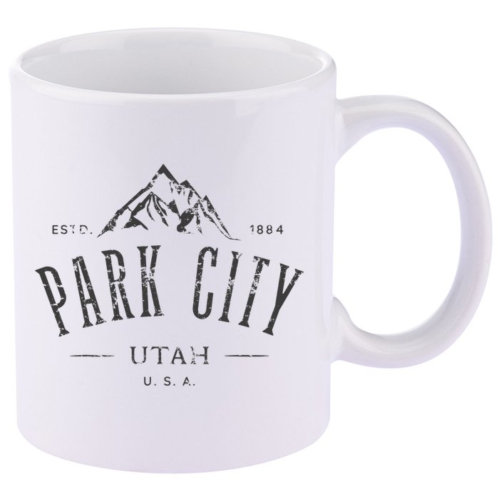 Park City Utah Awesome Mountain Design Souvenir 11oz C Handle Ceramic Mug