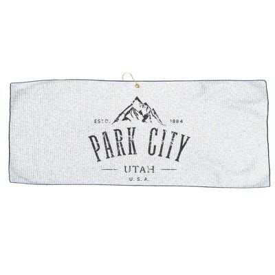 Park City Utah Awesome Mountain Design Souvenir Large Microfiber Waffle Golf Towel