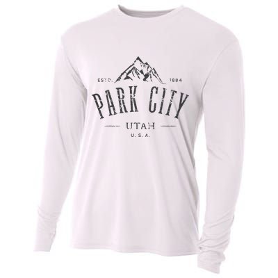 Park City Utah Awesome Mountain Design Souvenir Cooling Performance Long Sleeve Crew