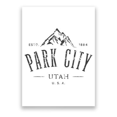 Park City Utah Awesome Mountain Design Souvenir Poster