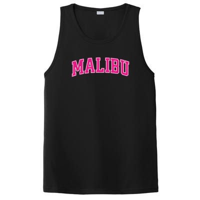 Preppy Collegiate Varsity Pink Malibu California PosiCharge Competitor Tank